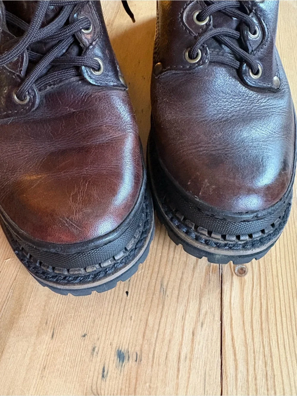 Georgia Giant Work Boots brown full-grain leather Goodyear welt Men's 7.5